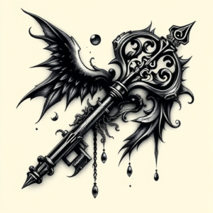 Gothic Key Tattoo