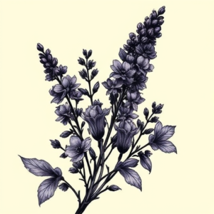 Gothic Lavender Tattoo