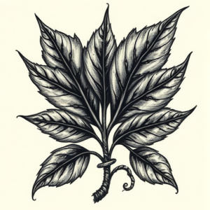 Gothic Leaf Tattoo