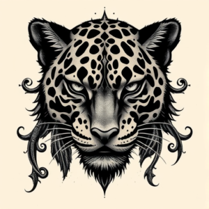 Gothic Leopard Tattoo