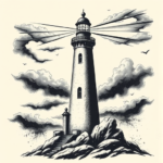 Gothic Lighthouse Tattoo