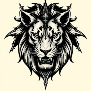 Gothic Lioness Tattoo