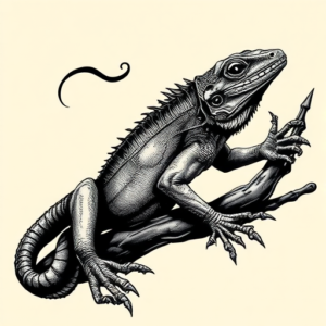 Gothic Lizard Tattoo