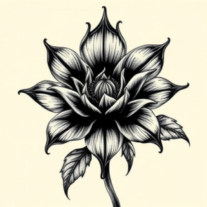Gothic Lotus Tattoo