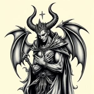 Gothic Lucifer Tattoo