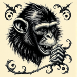 Gothic Monkey Tattoo