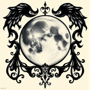 Gothic Moon Tattoo