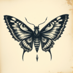 Gothic Moth Tattoo