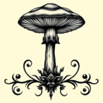 Gothic Mushroom Tattoo