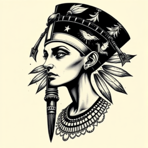 Gothic Nefertiti Tattoo