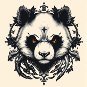 Gothic Panda Tattoo