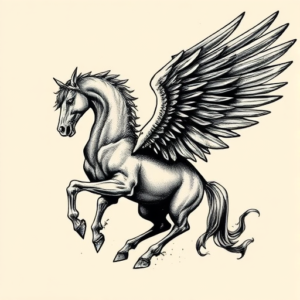 Gothic Pegasus Tattoo