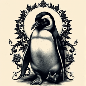 Gothic Penguin Tattoo