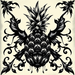 Gothic Pineapple Tattoo