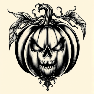 Gothic Pumpkin Tattoo