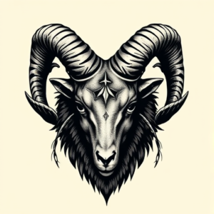 Gothic Ram Tattoo