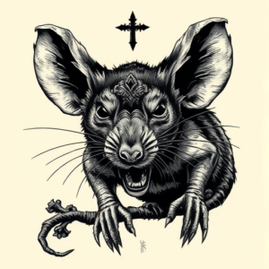 Gothic Rat Tattoo