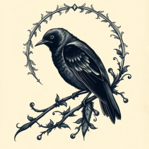 Gothic Robin Tattoo