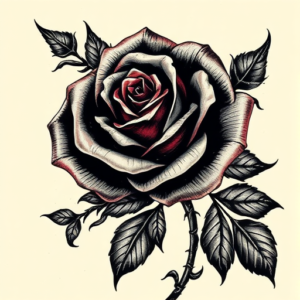 Gothic Rose Tattoo