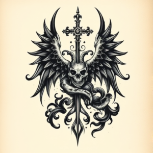 Gothic Slytherin Tattoo