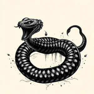 Gothic Snake Tattoo