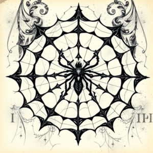 Gothic Spiderweb Tattoo