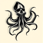 Gothic Squid Tattoo
