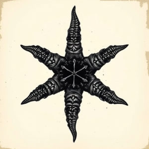 Gothic Starfish Tattoo
