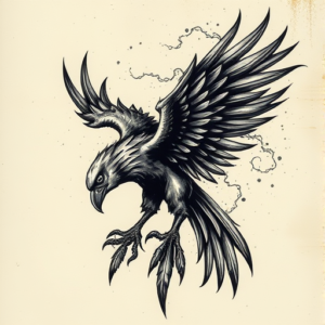 Gothic Thunderbird Tattoo