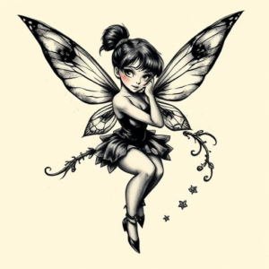 Gothic Tinkerbell Tattoo
