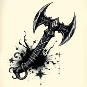 Gothic Tomahawk Tattoo
