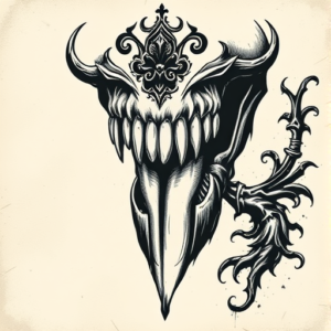 Gothic Tooth Tattoo
