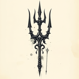 Gothic Trident Tattoo