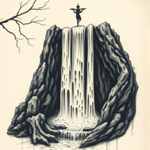 Gothic Waterfall Tattoo