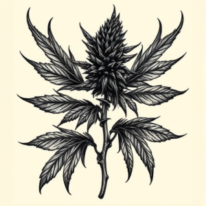 Gothic Weed Tattoo