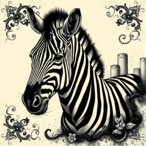 Gothic Zebra Tattoo