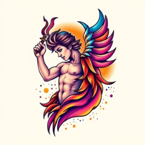 Gradient Color Apollo Tattoo