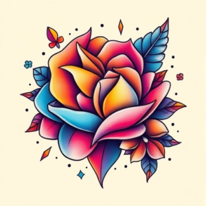 Gradient Color Ares Tattoo