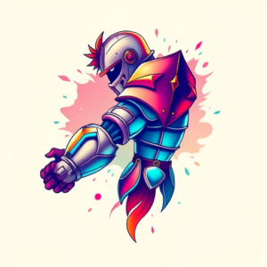 Gradient Color Armor Tattoo