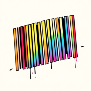 Gradient Color Barcode Tattoo