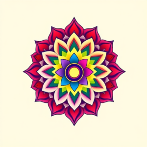 Gradient Color Chakra Tattoo