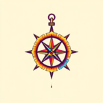 Gradient Color Compass Tattoo