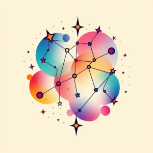 Gradient Color Constellation Tattoo