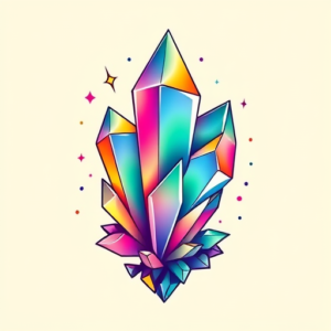 Gradient Color Crystal Tattoo