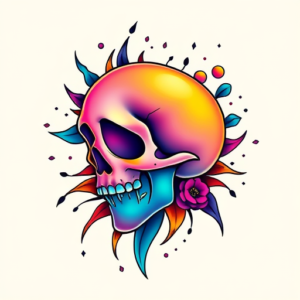 Gradient Color Cyber Tattoo