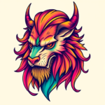 Gradient Color Fenrir Tattoo