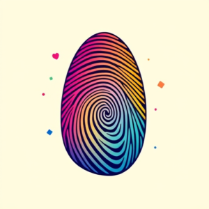 Gradient Color Fingerprint Tattoo