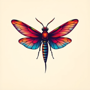 Gradient Color Firefly Tattoo