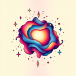 Gradient Color Galaxy Tattoo