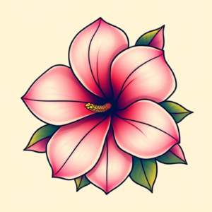 Gradient Color Gardenia Tattoo